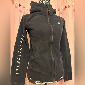 Lululemon/Orangetheory Black Full-Zip Women's Hoodie Jacket with Sleeve Logo